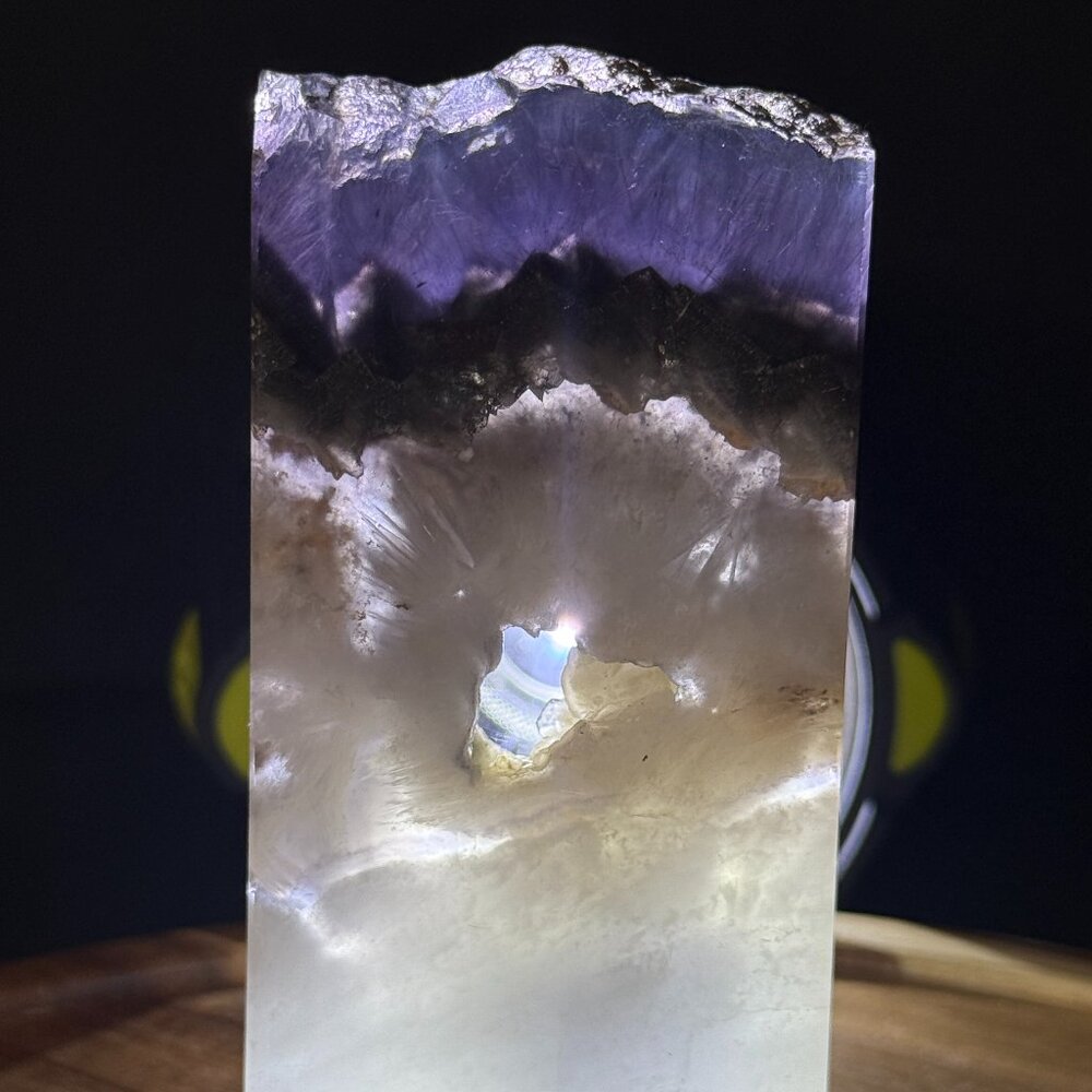 Fluorite Slab Cube Pyrite Inclusions Barite Feathered Slice Natural A